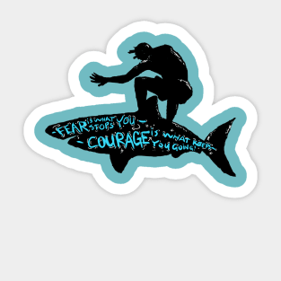 Surf the Shark Sticker